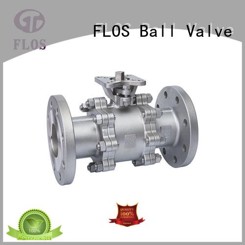 3 pc high-platform ball valve, flanged ends