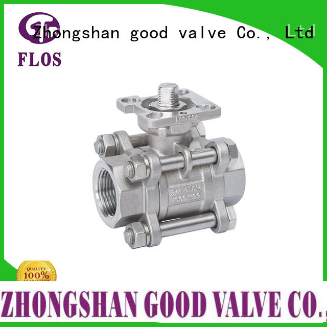 FLOS ends three piece ball valve factory for closing piping flow