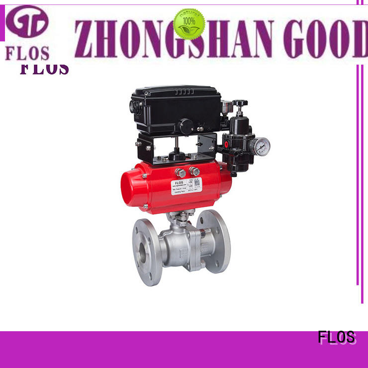 FLOS pneumatic 2-piece ball valve for business for closing piping flow