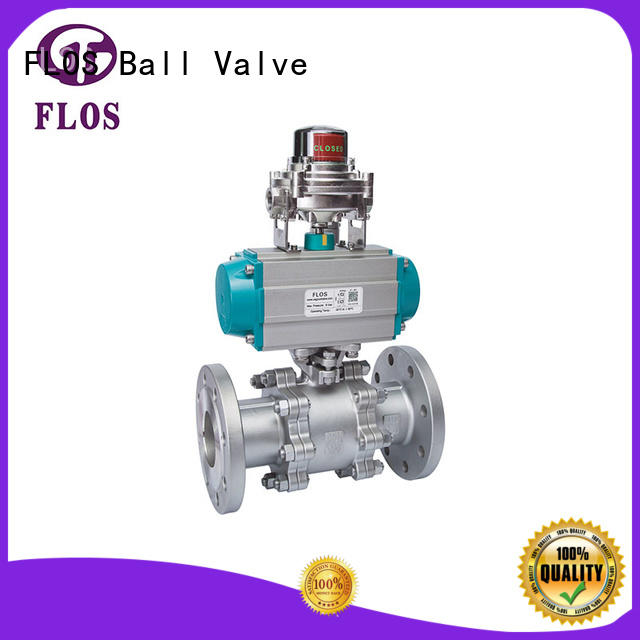 FLOS durable 3-piece ball valve manufacturer for closing piping flow