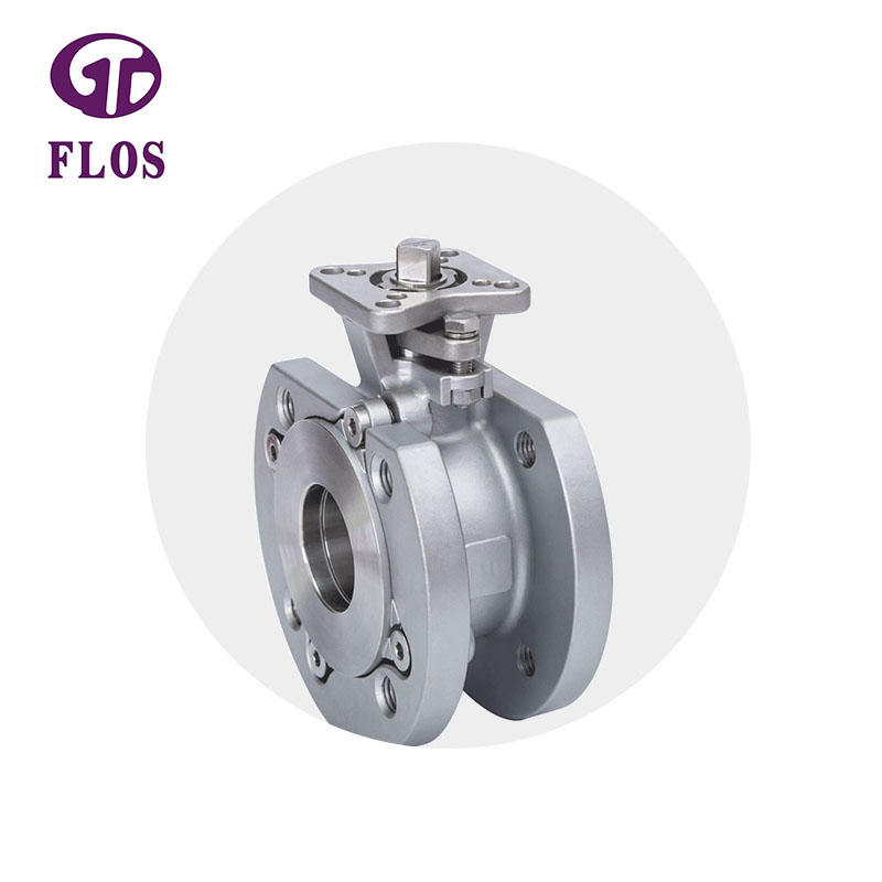 One pc wafer type high-platform ball valve, flanged ends