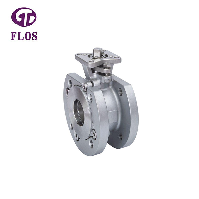 One pc wafer type high-platform ball valve, flanged ends