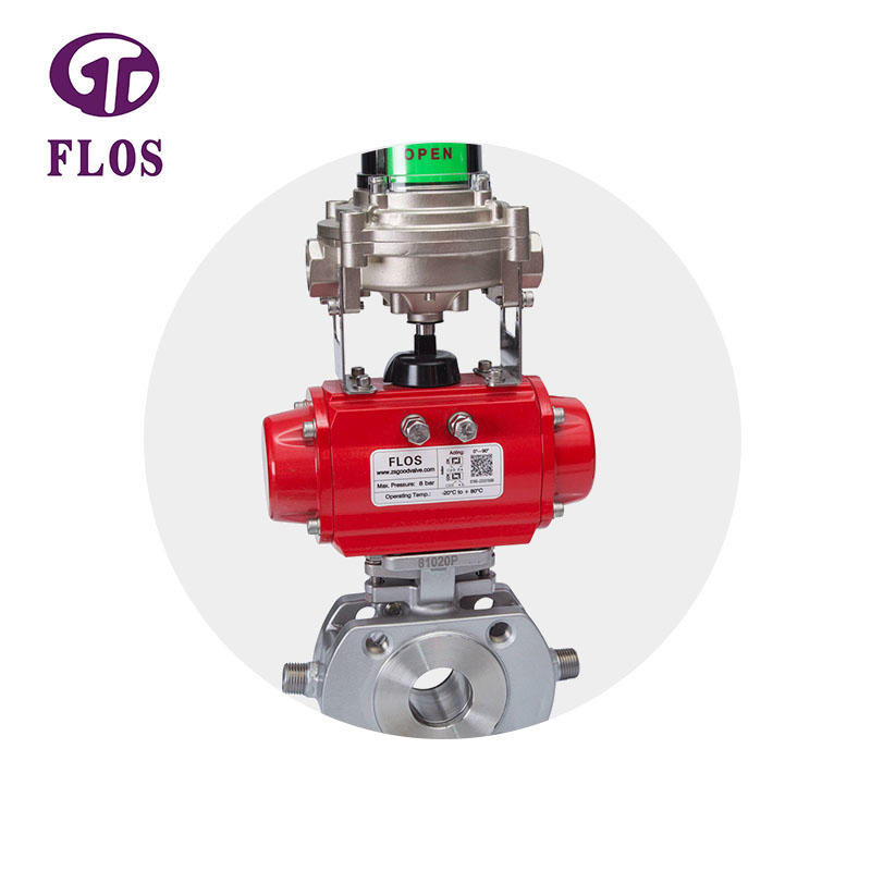 One pc pneumatic heat preservation ball valve with open-close position switch，flanged ends