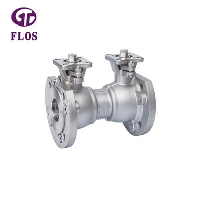 One pc stainless steel double high-platform ball valve