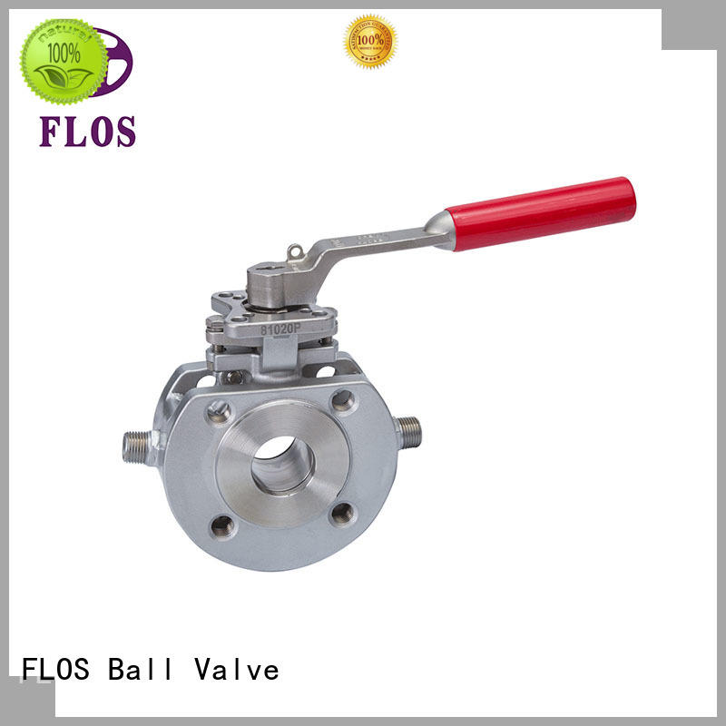 FLOS switchflanged one piece ball valve wholesale for closing piping flow