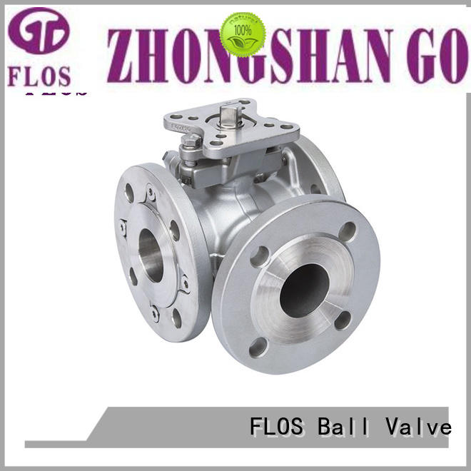 3 way Stainless steel high-platform ball valve，flanged ends