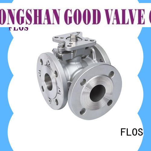 FLOS manual 3 way flanged ball valve wholesale for directing flow