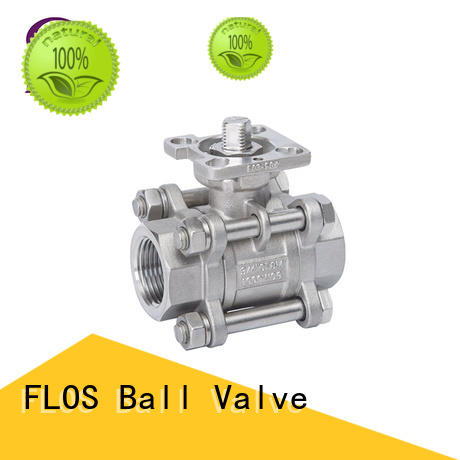 FLOS durable 3-piece ball valve wholesale for opening piping flow