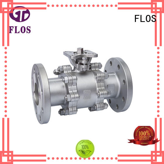 FLOS Custom 3 piece stainless ball valve Supply for closing piping flow