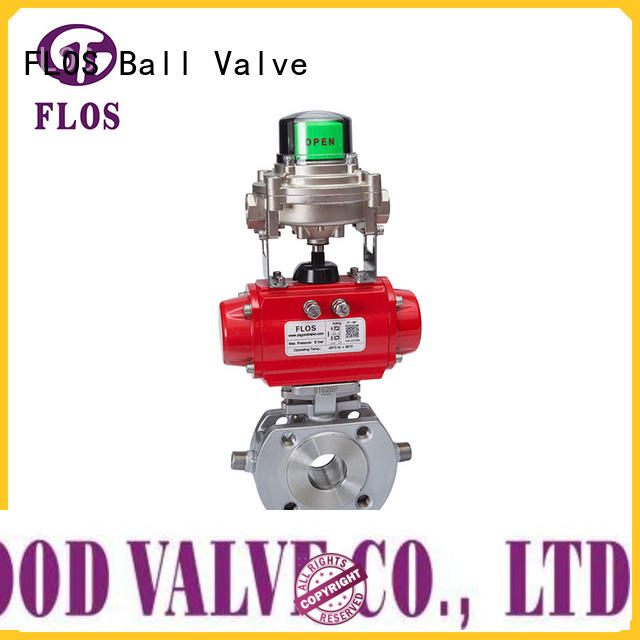 FLOS pneumaticmanual single piece ball valve wholesale for opening piping flow