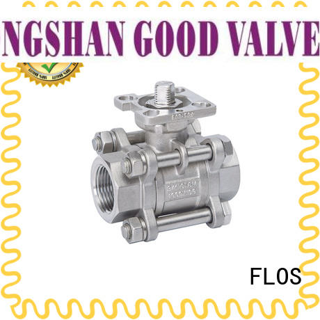 FLOS professional three piece ball valve manufacturer for opening piping flow