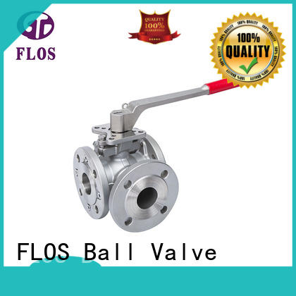 FLOS steel three way valve supplier for opening piping flow