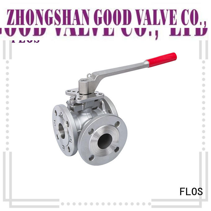 FLOS flanged three way ball valve factory for directing flow