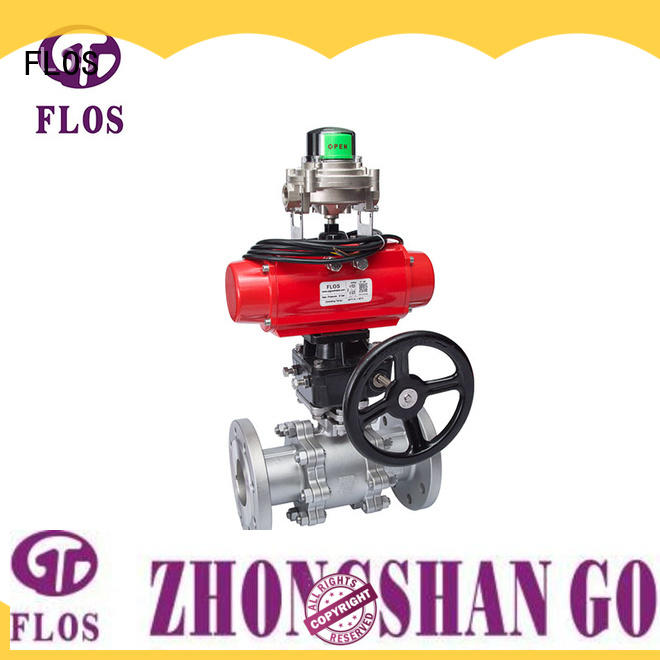 FLOS pneumaticworm 3 piece stainless steel ball valve supplier for closing piping flow