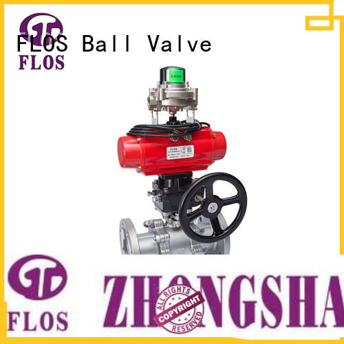 FLOS pc three piece ball valve supplier for opening piping flow