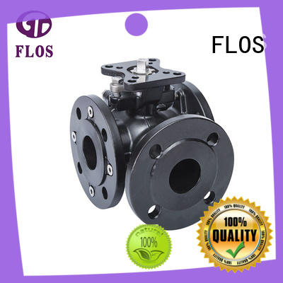 FLOS safety flanged end ball valve stainless for directing flow