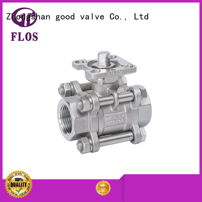 FLOS high quality 3 piece stainless ball valve wholesale for opening piping flow