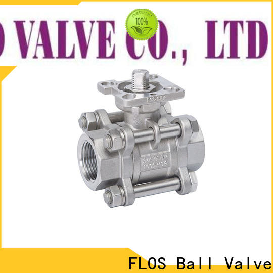 FLOS pneumatic three piece ball valve manufacturers for directing flow