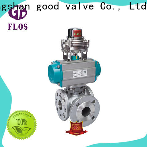 FLOS stainless three way ball valve Supply for opening piping flow