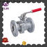 Top two piece ball valve flanged factory for opening piping flow