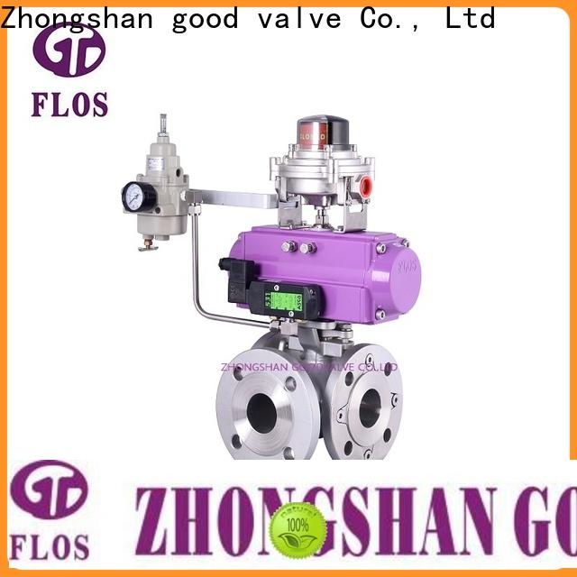 Custom 3 way ball valve pneumatic company for opening piping flow