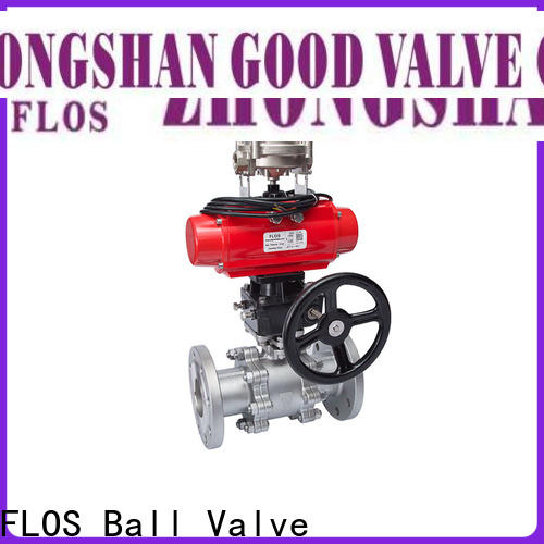 FLOS pneumatic three piece ball valve company for closing piping flow