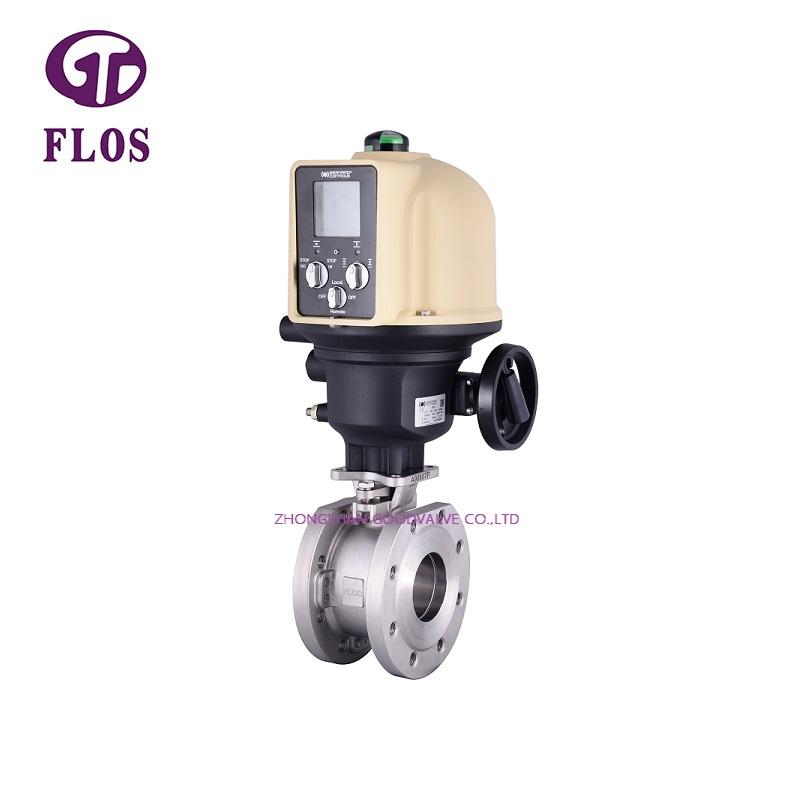 One pc electric /worm wafer type ball valve，flanged ends