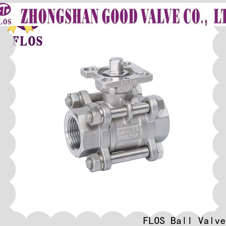 FLOS Top 3 piece stainless steel ball valve for business for closing piping flow