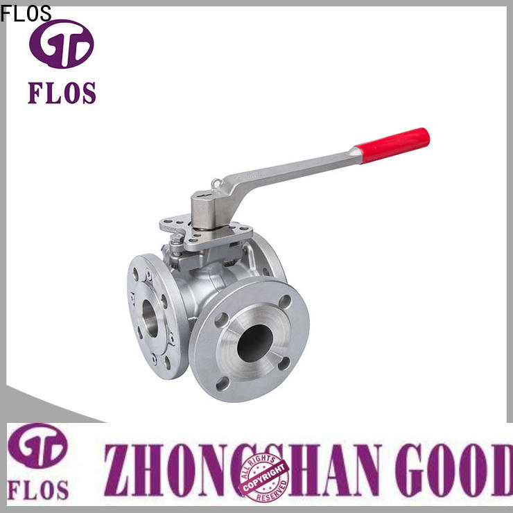 FLOS pneumatic 3 way flanged ball valve for business for closing piping flow