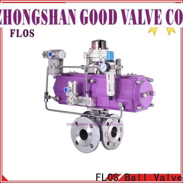 FLOS position 3 way flanged ball valve Supply for opening piping flow