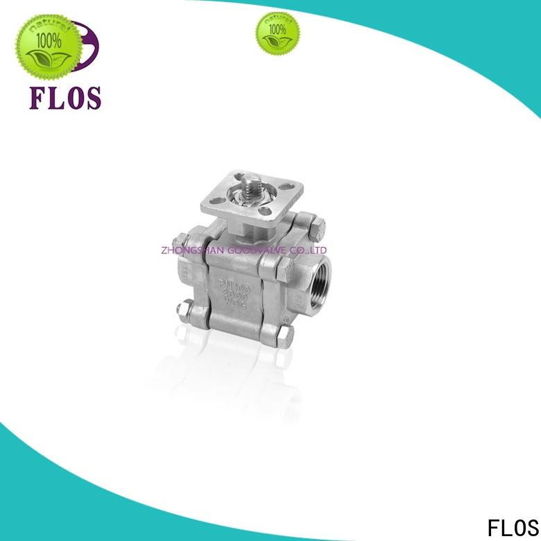 FLOS Custom 3 piece stainless steel ball valve company for opening piping flow