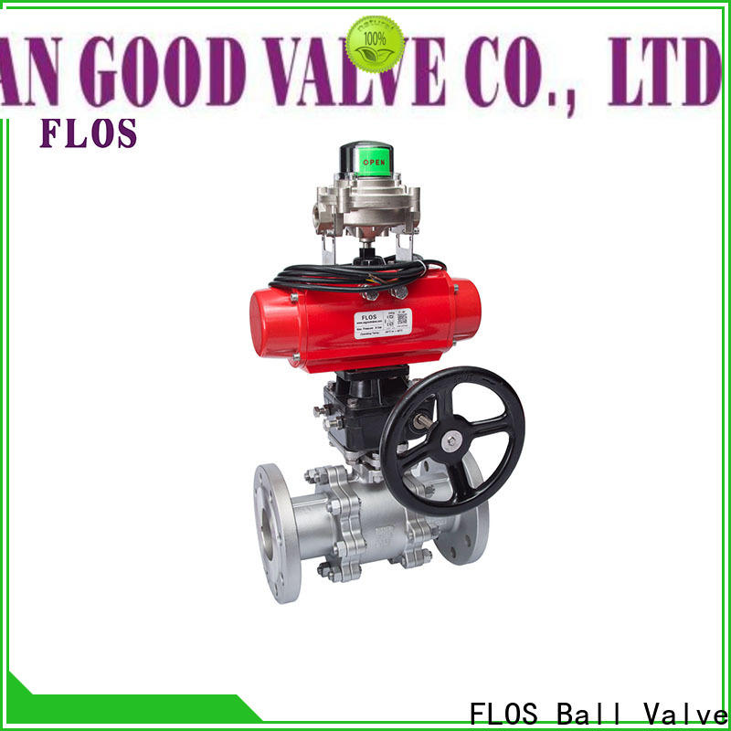 FLOS pneumaticworm 3 piece stainless ball valve company for closing piping flow