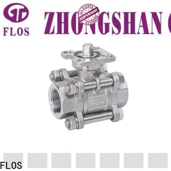 FLOS New 3 piece stainless steel ball valve company for closing piping flow