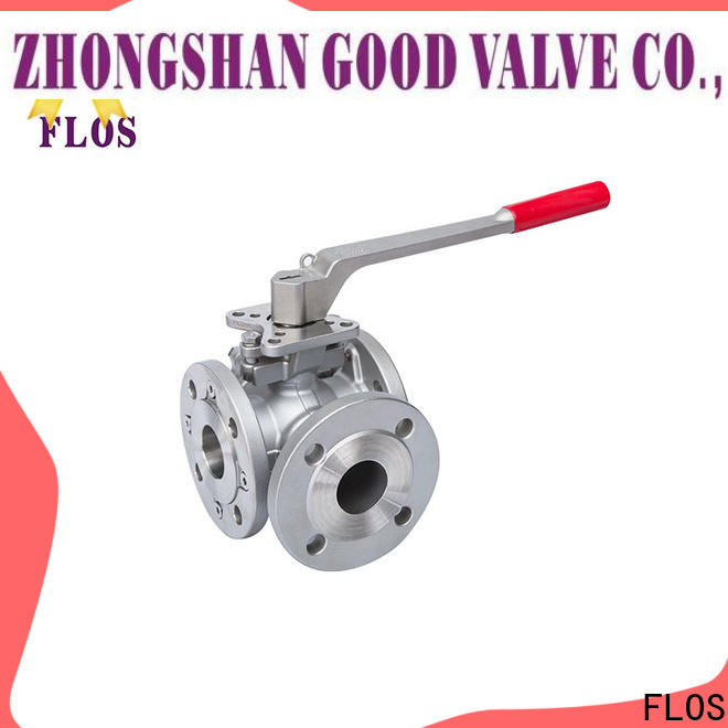 FLOS pneumaticworm flanged end ball valve manufacturers for closing piping flow