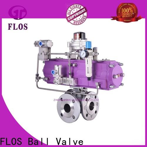 FLOS steel three way ball valve company for closing piping flow