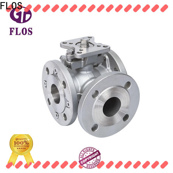 FLOS pneumatic three way ball valve company for opening piping flow