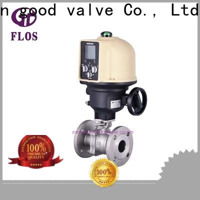 FLOS positionerflanged two piece ball valve manufacturers for closing piping flow