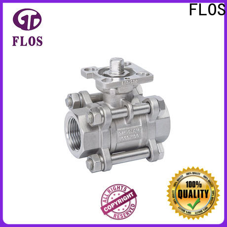 FLOS Custom 3 piece stainless ball valve factory